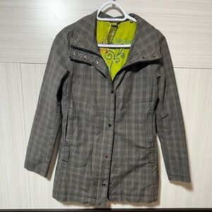 Soia & Kyo Spring Y2K Sporty Brown Plaid Light Jacket size S/M